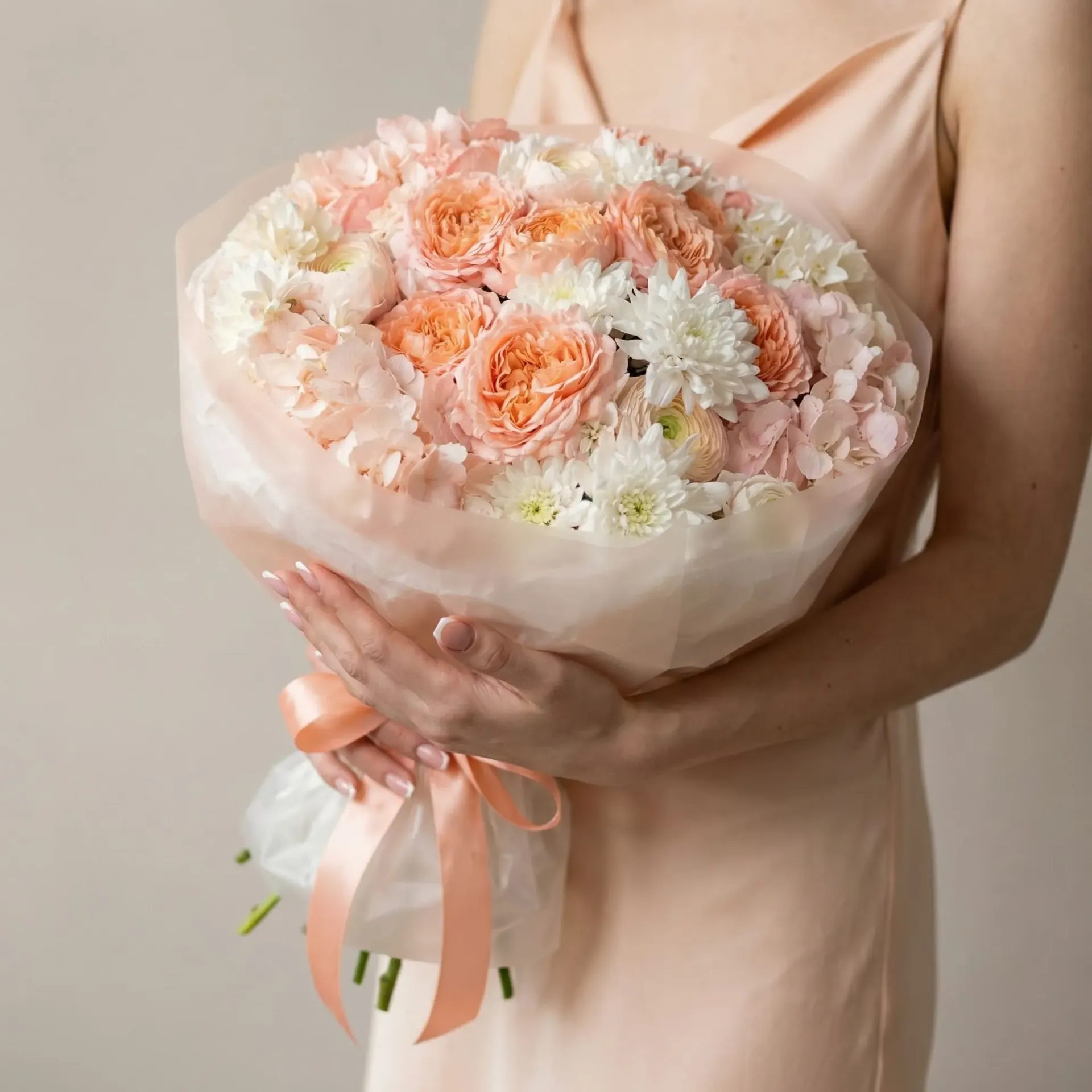 Bouquet "Peach Velvet" (S)